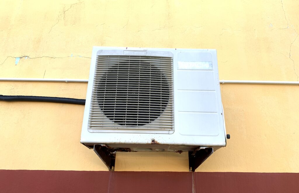 AC installed on the wall outside
